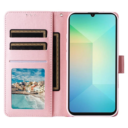 For Samsung Galaxy A06 Case Lacquered Marble Pattern Leather Phone Cover