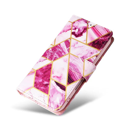For Samsung Galaxy A06 Case Lacquered Marble Pattern Leather Phone Cover