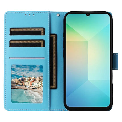 For Samsung Galaxy A06 Case Lacquered Marble Pattern Leather Phone Cover
