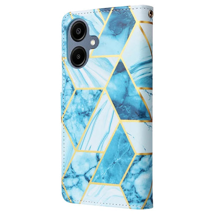 For Samsung Galaxy A06 Case Lacquered Marble Pattern Leather Phone Cover