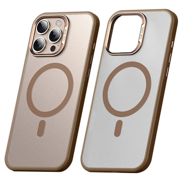 SULADA For iPhone 16 Pro Max Case Compatible with MagSafe Ultra-Thin PC+TPU Phone Cover - Gold
