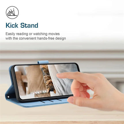 Leather Case for Oppo A80 5G / K12x 5G (India) / A3 Pro (Global) 5G / A3 Pro (India) 5G Cats Imprint Leather Wallet Phone Cover with Strap