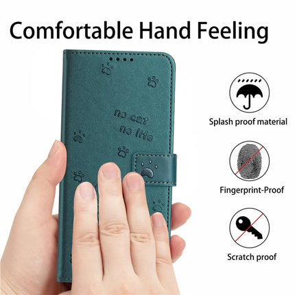 For Honor 200 Pro 5G Case with Strap Cats Imprint Leather Wallet Phone Cover