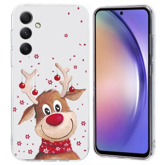 For Samsung Galaxy A35 5G Case Christmas Pattern Print Soft TPU Phone Protector - Deer