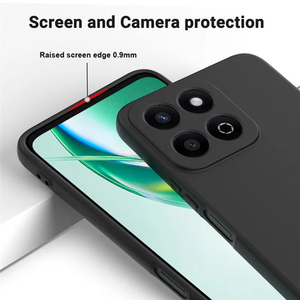 For Honor X7c 4G / 200 Smart 5G Case Liquid Silicone Anti-Scratch Phone Cover with Hand Strap