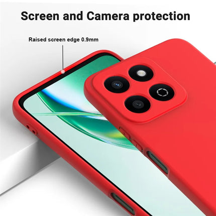 For Honor X7c 4G / 200 Smart 5G Case Liquid Silicone Anti-Scratch Phone Cover with Hand Strap