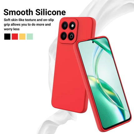 For Honor X7c 4G / 200 Smart 5G Case Liquid Silicone Anti-Scratch Phone Cover with Hand Strap