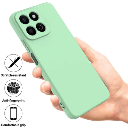 For Honor X7c 4G / 200 Smart 5G Case Liquid Silicone Anti-Scratch Phone Cover with Hand Strap
