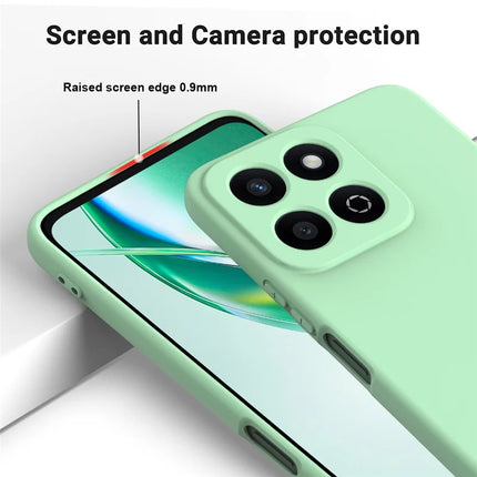 For Honor X7c 4G / 200 Smart 5G Case Liquid Silicone Anti-Scratch Phone Cover with Hand Strap