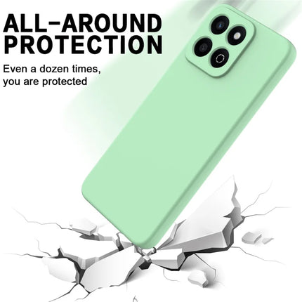 For Honor X7c 4G / 200 Smart 5G Case Liquid Silicone Anti-Scratch Phone Cover with Hand Strap
