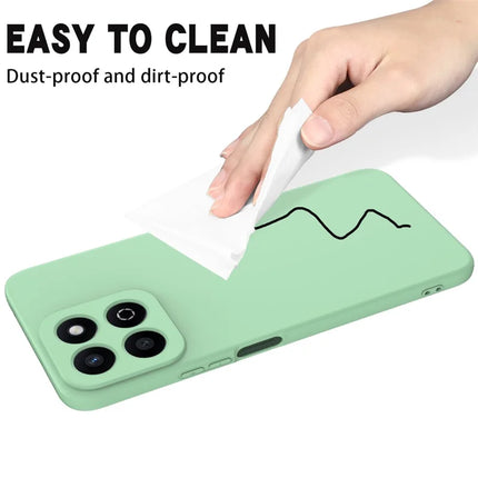 For Honor X7c 4G / 200 Smart 5G Case Liquid Silicone Anti-Scratch Phone Cover with Hand Strap