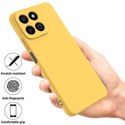 For Honor X7c 4G / 200 Smart 5G Case Liquid Silicone Anti-Scratch Phone Cover with Hand Strap