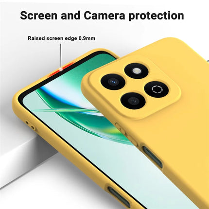 For Honor X7c 4G / 200 Smart 5G Case Liquid Silicone Anti-Scratch Phone Cover with Hand Strap