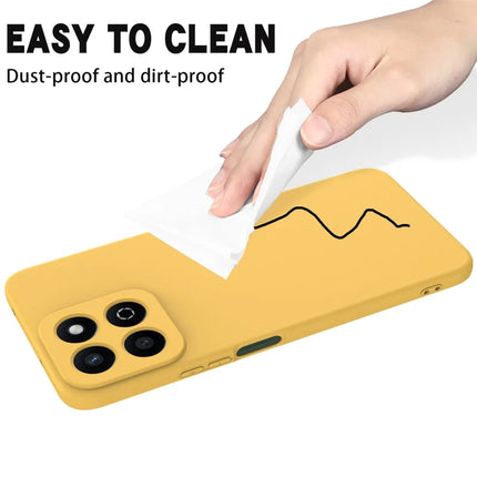 For Honor X7c 4G / 200 Smart 5G Case Liquid Silicone Anti-Scratch Phone Cover with Hand Strap