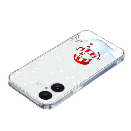 For iPhone 16 Plus Case Christmas Pattern Print Soft TPU Phone Protector