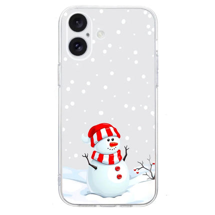 For iPhone 16 Plus Case Christmas Pattern Print Soft TPU Phone Protector