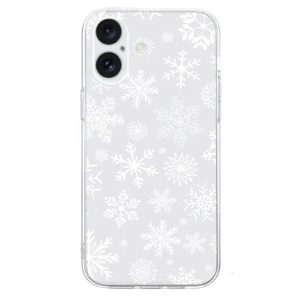 For iPhone 16 Plus Case Christmas Pattern Print Soft TPU Phone Protector