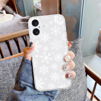For iPhone 16 Plus Case Christmas Pattern Print Soft TPU Phone Protector