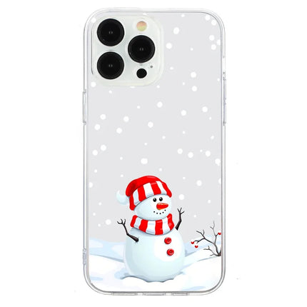 For iPhone 16 Pro Max Case Christmas Pattern Print Soft TPU Phone Protector