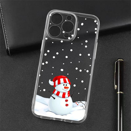 For iPhone 16 Pro Max Case Christmas Pattern Print Soft TPU Phone Protector