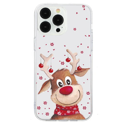 For iPhone 16 Pro Max Case Christmas Pattern Print Soft TPU Phone Protector