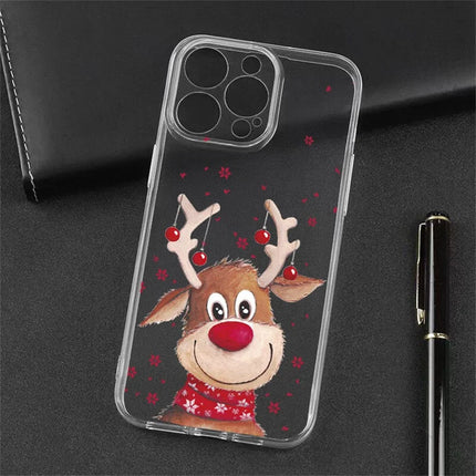 For iPhone 16 Pro Max Case Christmas Pattern Print Soft TPU Phone Protector