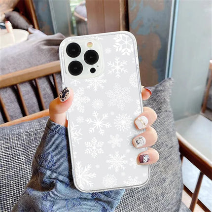For iPhone 16 Pro Max Case Christmas Pattern Print Soft TPU Phone Protector