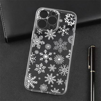 For iPhone 16 Pro Max Case Christmas Pattern Print Soft TPU Phone Protector