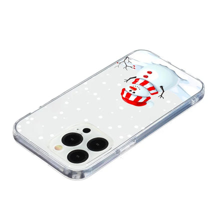 For iPhone 16 Pro Case Christmas Pattern Print Soft TPU Phone Protector
