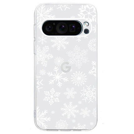 For Google Pixel 9 / 9 Pro Case Christmas Pattern Print Soft TPU Phone Protector - Snowflake