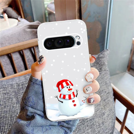 For Google Pixel 9 Pro XL Case Christmas Pattern Print Soft TPU Phone Protector