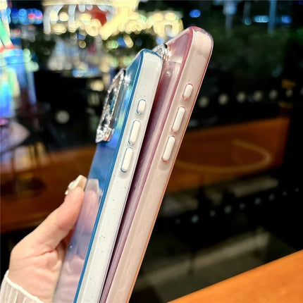 For iPhone 16 Pro Max Case IMD Diamond Pattern TPU+PC Shockproof Phone Cover
