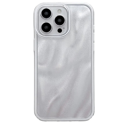 For iPhone 16 Pro Case Quicksand Glitter TPU+PC Shockproof Phone Cover - White