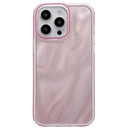 For iPhone 16 Pro Max Case Quicksand Glitter TPU+PC Shockproof Phone Cover - Pink