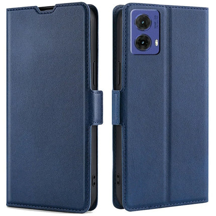 For Motorola Moto G85 5G / S50 Neo 5G Case Card Holder PU Leather Phone Cover - Blue