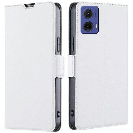 For Motorola Moto G85 5G / S50 Neo 5G Case Card Holder PU Leather Phone Cover - White