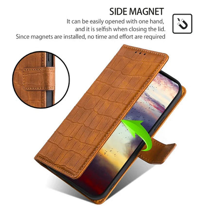 For Motorola Moto G85 5G / S50 Neo 5G Case Crocodile Texture PU Leather Phone Cover