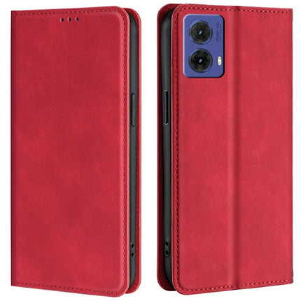 For Motorola Moto G85 5G / S50 Neo 5G Wallet Case PU Leather Magnetic Closing Phone Cover - Red