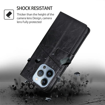 For Motorola Moto G85 5G / S50 Neo 5G Case Geometric Splicing PU Leather Phone Cover