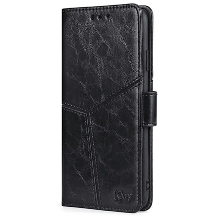 For Motorola Moto G85 5G / S50 Neo 5G Case Geometric Splicing PU Leather Phone Cover