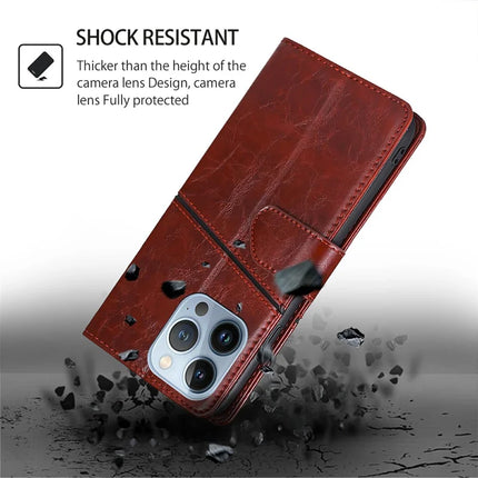 For Motorola Moto G85 5G / S50 Neo 5G Case Geometric Splicing PU Leather Phone Cover
