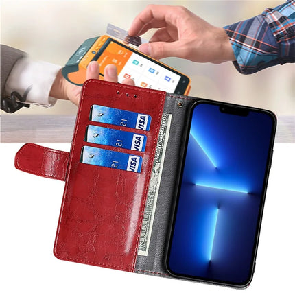For Motorola Moto G85 5G / S50 Neo 5G Case Geometric Splicing PU Leather Phone Cover