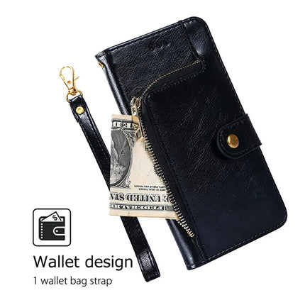 For Motorola Moto G85 5G / S50 Neo 5G Case Zipper Pocket PU Leather Wallet Flip Phone Cover