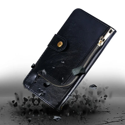 For Motorola Moto G85 5G / S50 Neo 5G Case Zipper Pocket PU Leather Wallet Flip Phone Cover