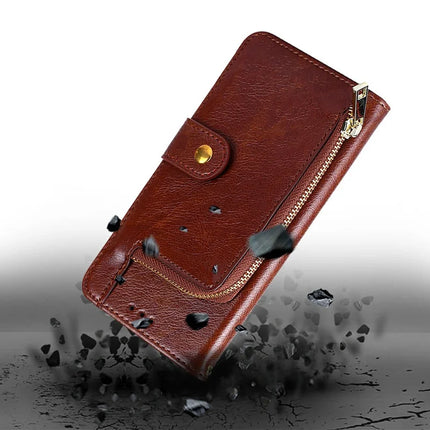 For Motorola Moto G85 5G / S50 Neo 5G Case Zipper Pocket PU Leather Wallet Flip Phone Cover