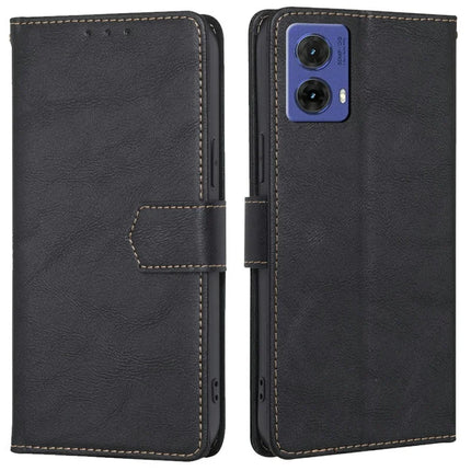 For Motorola Moto G85 5G / S50 Neo 5G Case Leather Phone Cover with RFID Blocking Wallet - Black