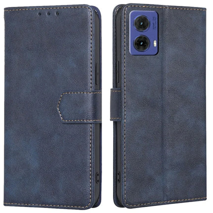 For Motorola Moto G85 5G / S50 Neo 5G Case Leather Phone Cover with RFID Blocking Wallet - Blue