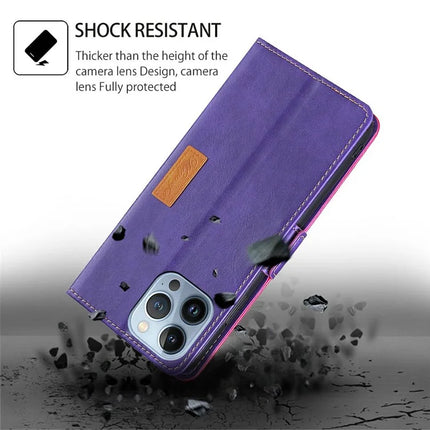 For Motorola Moto G85 5G / S50 Neo 5G Case Contrast Color Wallet Leather Phone Cover