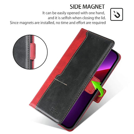 For Motorola Moto G85 5G / S50 Neo 5G Case Contrast Color Wallet Leather Phone Cover