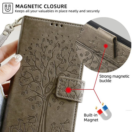 For Motorola Moto G85 5G / S50 Neo 5G Case PU Leather Wallet Phone Cover Tree Deer Imprinted